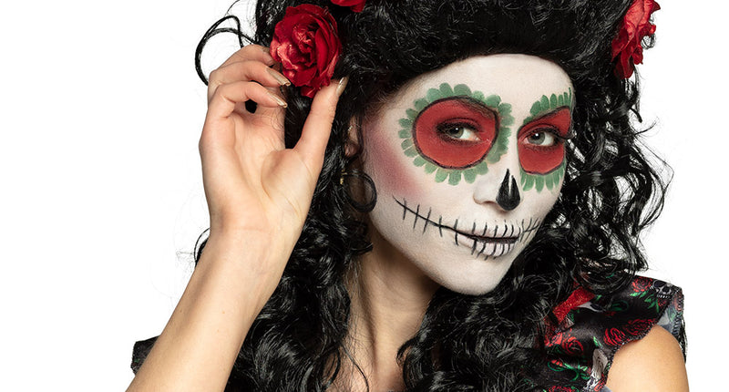 E-Carnavalskleding.nl Day of the death pruik Spaanse Catrina