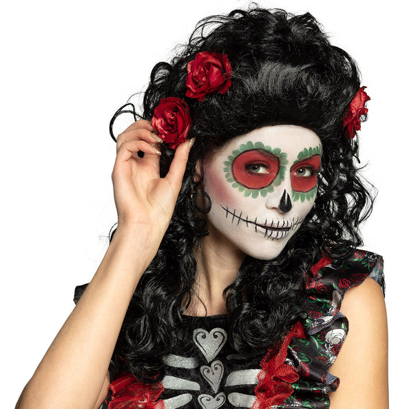 E-Carnavalskleding.nl Day of the death pruik Spaanse Catrina