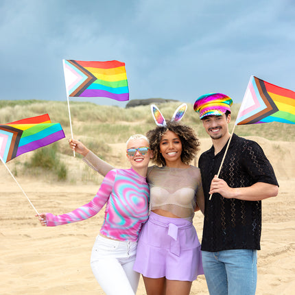 E-Carnavalskleding.nl Diadeem regenboog konijn oren