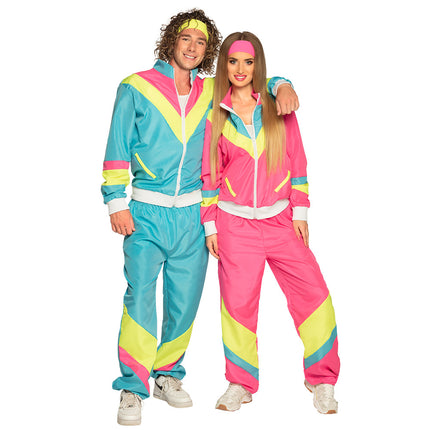 E-Carnavalskleding.nl Hoofdband Retro neon roze