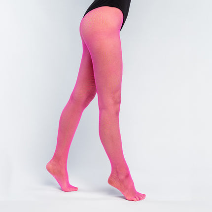 E-Carnavalskleding.nl Panty Visnet neon roze