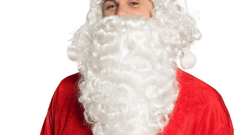 E-Carnavalskleding.nl Pruik Kerstman met lange baard