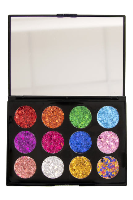 E-Carnavalskleding.nl PXP Palette L'été glitter creme 12 kleuren