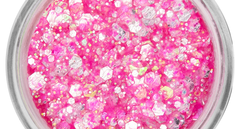 E-Carnavalskleding.nl PXP Pressed chunky glitter creme neon roze snoepjes 10 ml