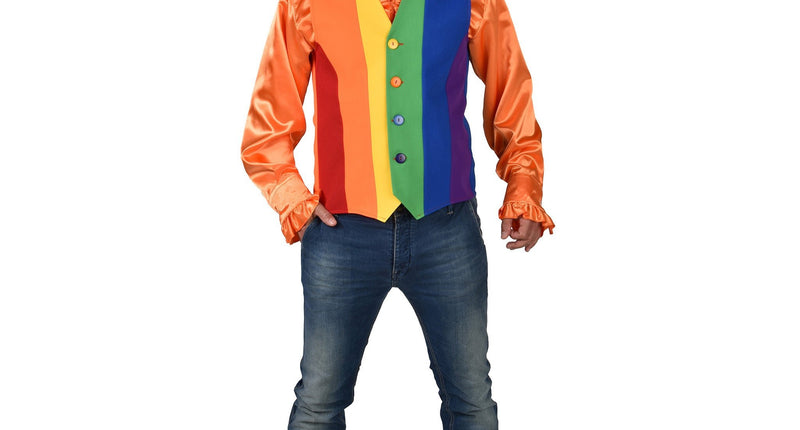 E-Carnavalskleding.nl Regenboog vestje heren