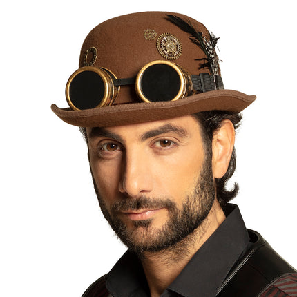 E-Carnavalskleding.nl Steampunk bolhoed Seepunk