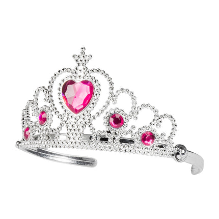 E-Carnavalskleding.nl Tiara Grace prinsessen kroon roze