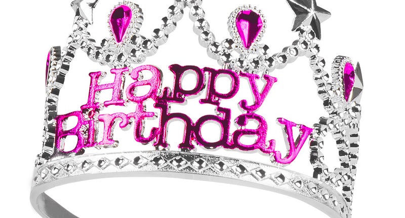 E-Carnavalskleding.nl Tiara Jarige Jet 'Happy Birthday'