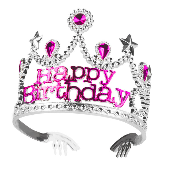 E-Carnavalskleding.nl Tiara Jarige Jet 'Happy Birthday'