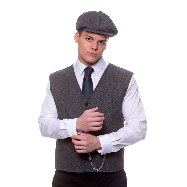 e-carnavalskleding-SYK 1920's Gangster vest met pet