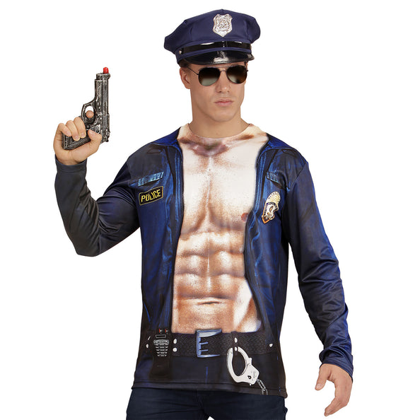 e-carnavalskleding-SYK 3D Politie shirt agent man