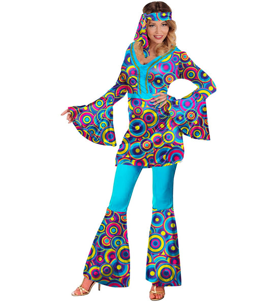 e-carnavalskleding-SYK 70s groovy kostuum blauw Jessica