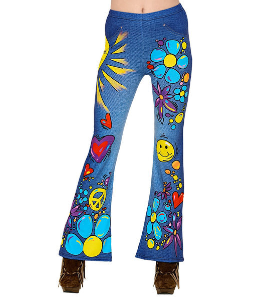 e-carnavalskleding-SYK 70'S LEGGING HIPPIE JEANS S/M