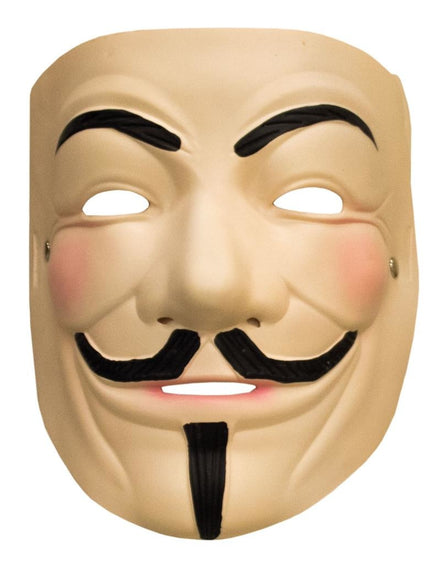 e-carnavalskleding-SYK Anonymous masker  met snor latex