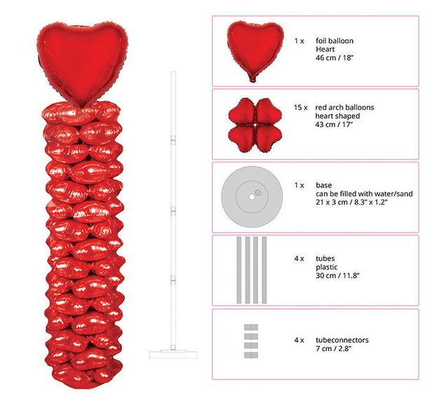 e-carnavalskleding-SYK Ballon standaard  set Valentijnsdag