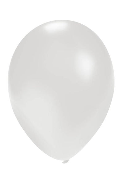 e-carnavalskleding-SYK Ballonnen metallic wit 5 inch  100 stuks