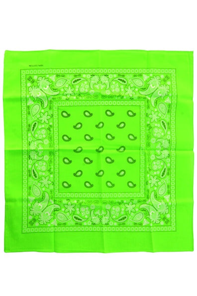 e-carnavalskleding-SYK Bandana neon groen 53 x 53 cm