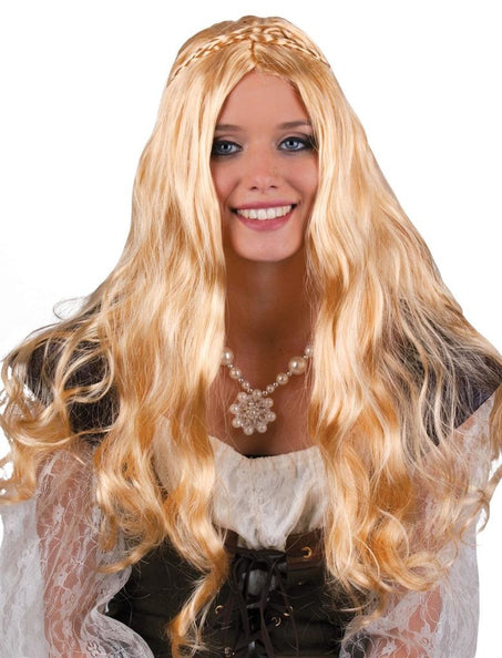 e-carnavalskleding-SYK Blonde prinses pruik