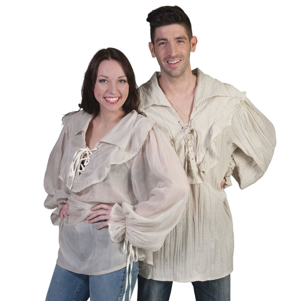 e-carnavalskleding-SYK Blouse beige historisch