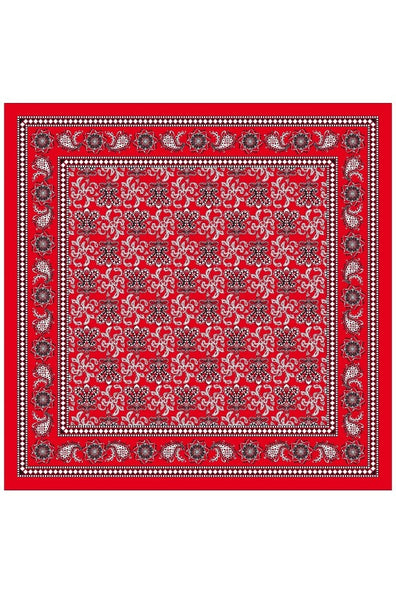 e-carnavalskleding-SYK Boeren zakdoek met waaier motief 63X63cm