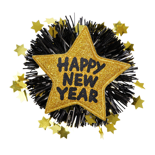 e-carnavalskleding-SYK Broche Happy New Year goud