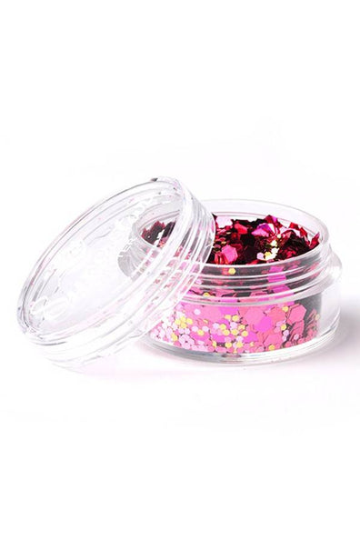 e-carnavalskleding-SYK Chunky Glitters roze dame  8 ml Superstar