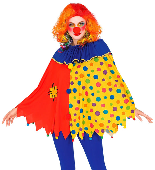 e-carnavalskleding-SYK Clown poncho volwassenen