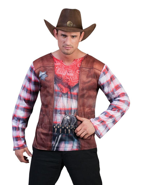 e-carnavalskleding-SYK Cowboy shirt 3D volwassenen