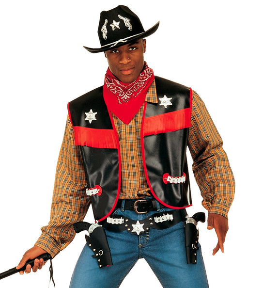 e-carnavalskleding-SYK Cowboy vest zwart