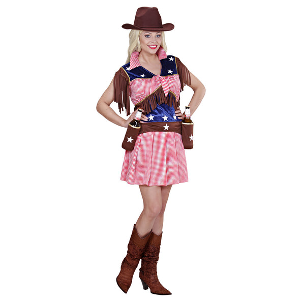 e-carnavalskleding-SYK Cowgirl jurkje Rodeo Steffie dames Large