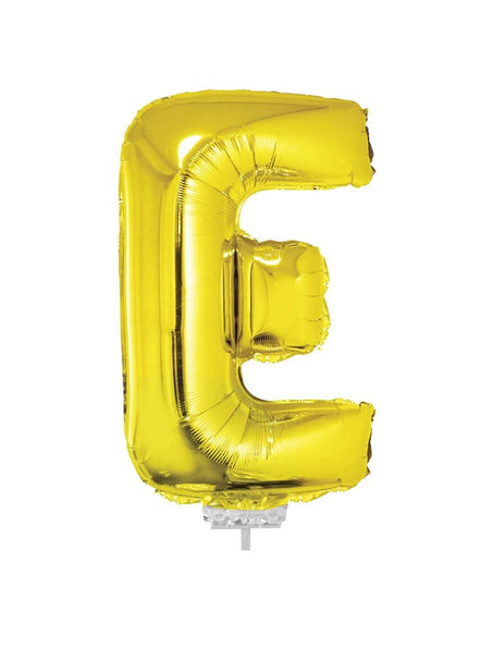 e-carnavalskleding-SYK Folie ballon letter E Goud