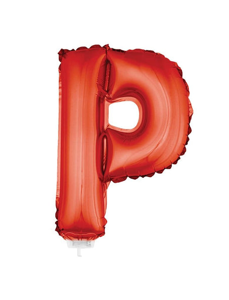 e-carnavalskleding-SYK Folie ballon letter P Rood