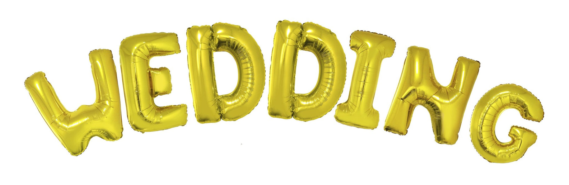 e-carnavalskleding-SYK Folie ballon set WEDDING met gouden letters