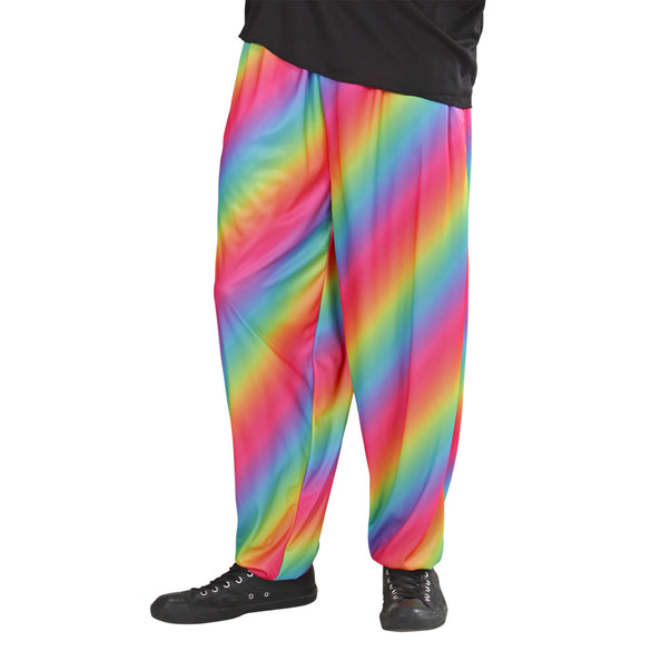 e-carnavalskleding-SYK Foute disco broek regenboog print