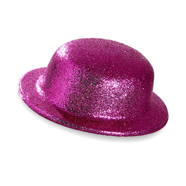 e-carnavalskleding-SYK Glitter bolhoed roze