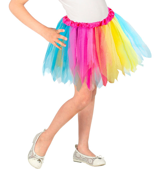 e-carnavalskleding-SYK Glitter tutu rok multi kleuren kinderen