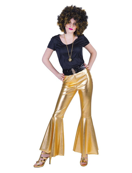 e-carnavalskleding-SYK Gouden Disco broek Fever dames