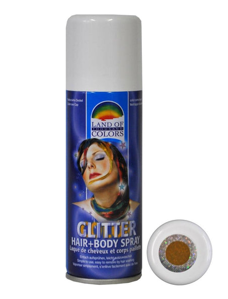 e-carnavalskleding-SYK Gouden haar en body spray met glitters