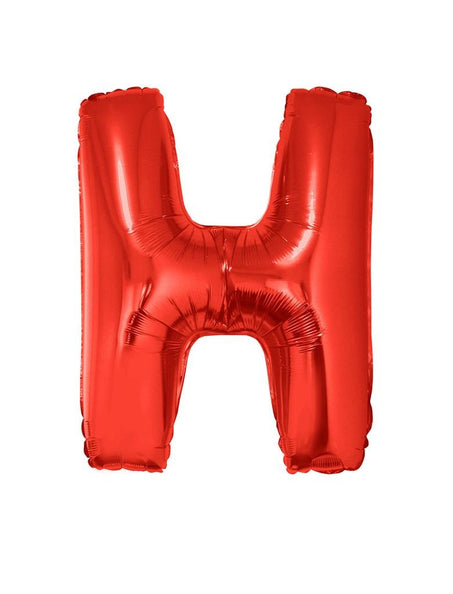 e-carnavalskleding-SYK Grote folie ballon letter H Rood