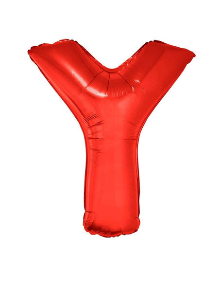 e-carnavalskleding-SYK Grote folie ballon letter Y Rood