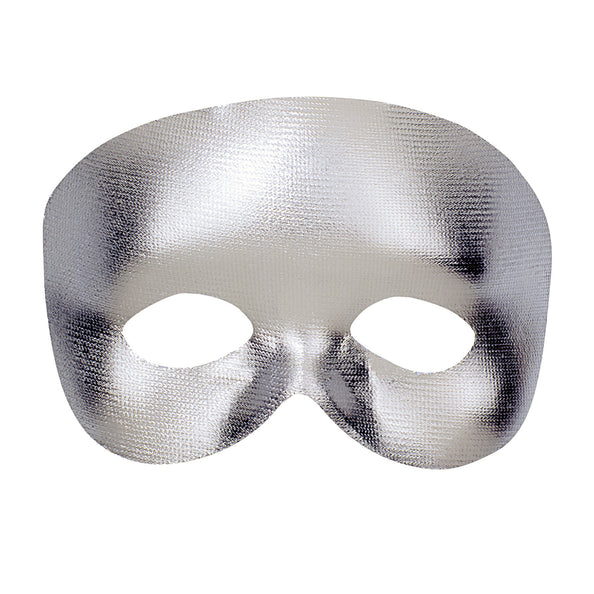 e-carnavalskleding-SYK Halfgezicht masker zilver metallic