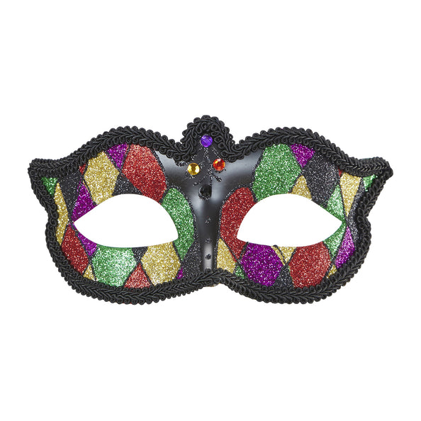 e-carnavalskleding-SYK Harlekijn oogmaskers met glitters