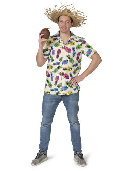 e-carnavalskleding-SYK Hawaii shirt ananas print heren