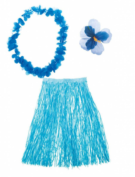 e-carnavalskleding-SYK Hawaii verkleed set Aloha blauw