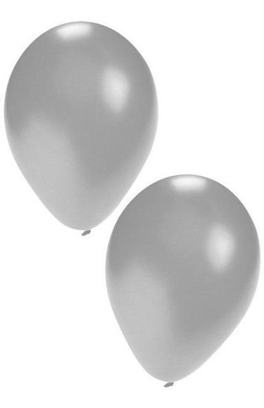 e-carnavalskleding-SYK Helium ballonnen 50 x zilver nr 12