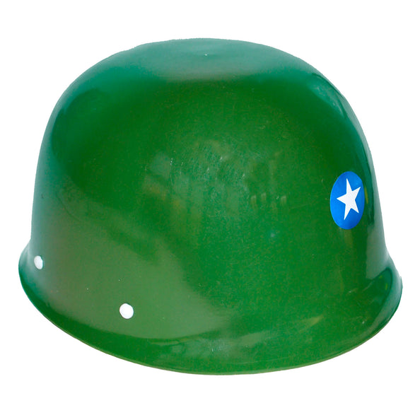 e-carnavalskleding-SYK Helm leger pvc kind groen