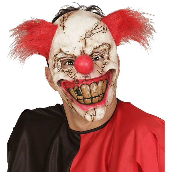 e-carnavalskleding-SYK Horror clown masker halfgezicht