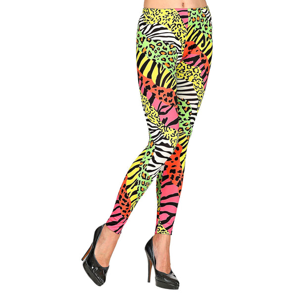 e-carnavalskleding-SYK Jaren 80 legging zebra neon