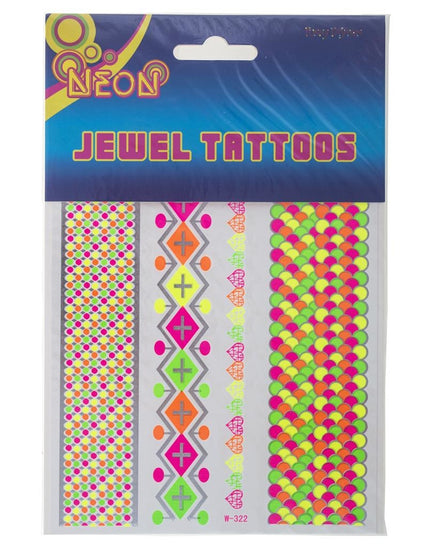 e-carnavalskleding-SYK Nep tattoos neon kleuren