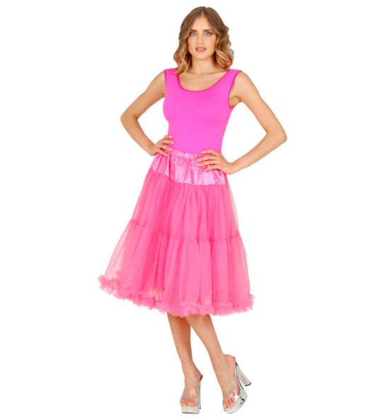 e-carnavalskleding-SYK Petticoat roze tule 65cm